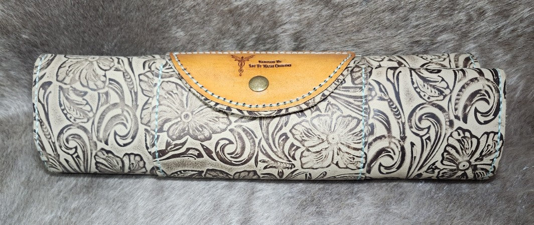 Large Leather Rollup Shopping Bag