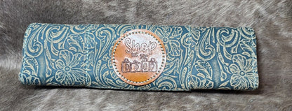 Small Leather Rollup Shopping Bag