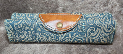 Small Leather Rollup Shopping Bag