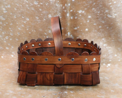 Leather Weave Basket