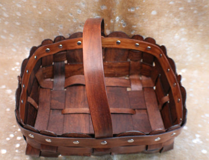 Leather Weave Basket