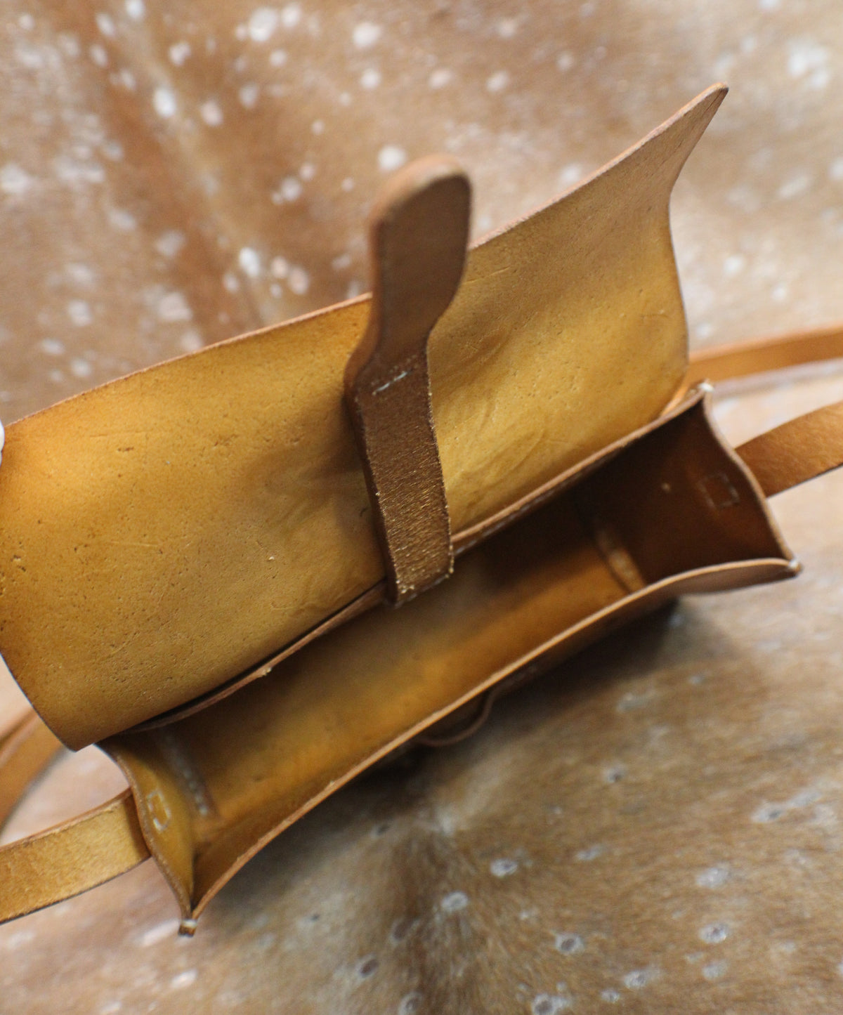 Leather Hand-Carved Crossbody Bag