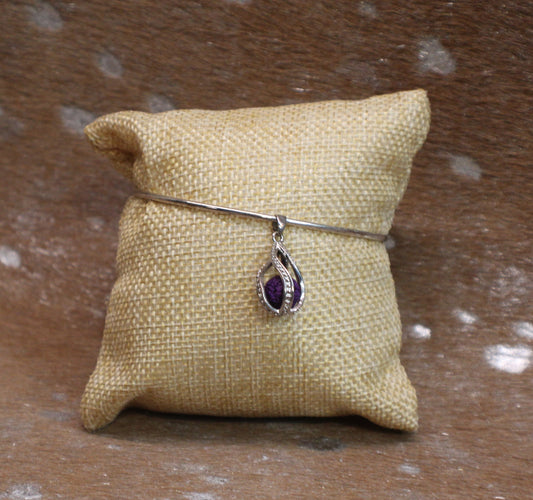 Bracelet Garnet Lava Drop
