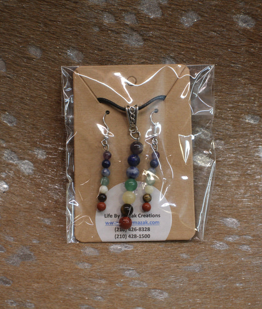 Chakra Necklace and Earring Set